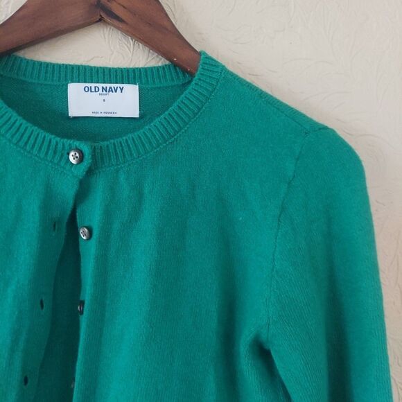 Old Navy Sweaters - Old Navy Women's Kelly Green Knit Cardigan Button Up NEW Sz Small